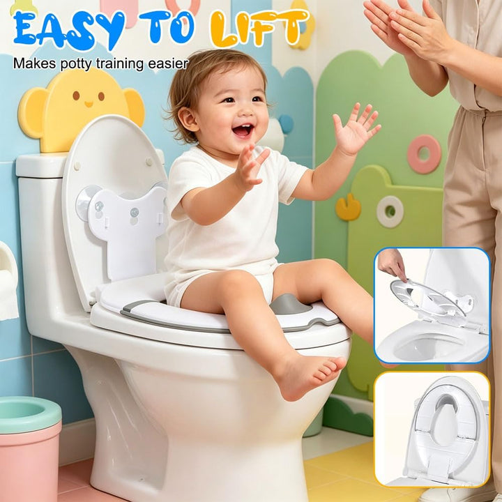 Toilettensitz Kinder, Toilettenaufsatz Kinder, Klositz für Kinder, WC Sitz Kin-der mit Urin Barriere
