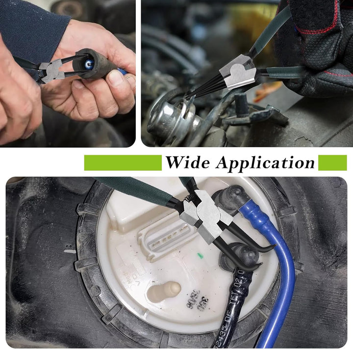Sprengringzangensatz 4tlg., 180mm mit Kasten Gebogene Gerade Innere Externe Sprengringzange,Industri
