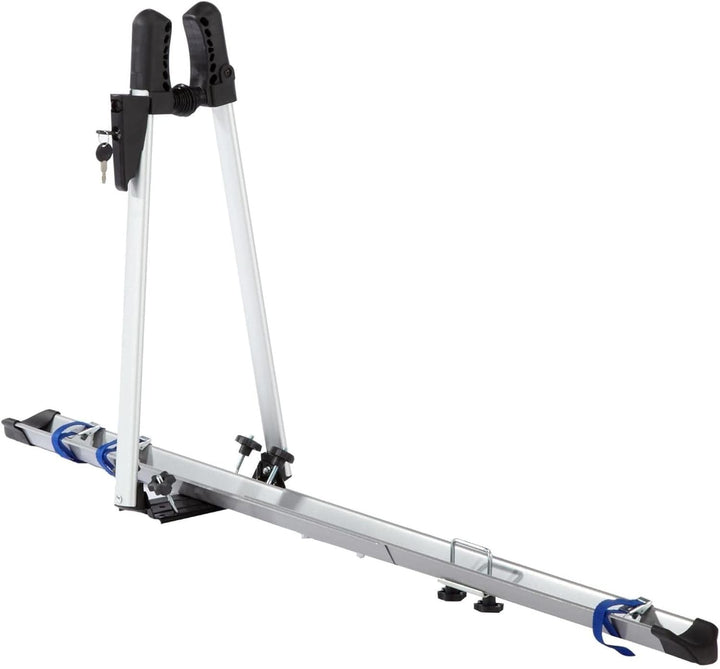 Fischer Auto Dach Fahrradträger, TÜV GS geprüft, geeignet für EIN Fahrrad, Beladung bis 15 kg, absch