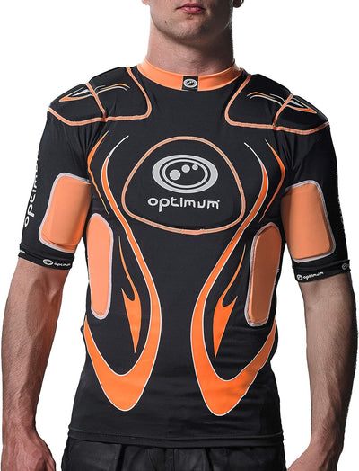 OPTIMUM Jungen Unisex Junior Inferno Schützende Schulterpolster, Schwarz, Mini, Black/Orange