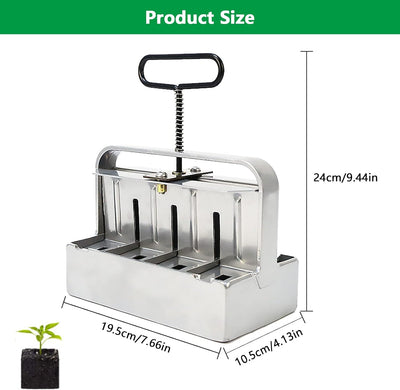 Manueller Bodenblocker, Erdballenpresse 5,1cm Handgehaltener Bodenblocker Soil Block Maker Clod Ball