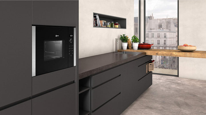 NEFF HLAWD23N0 Einbau-Mikrowelle N50 / 38,2 x 59,4 cm, Schwarz