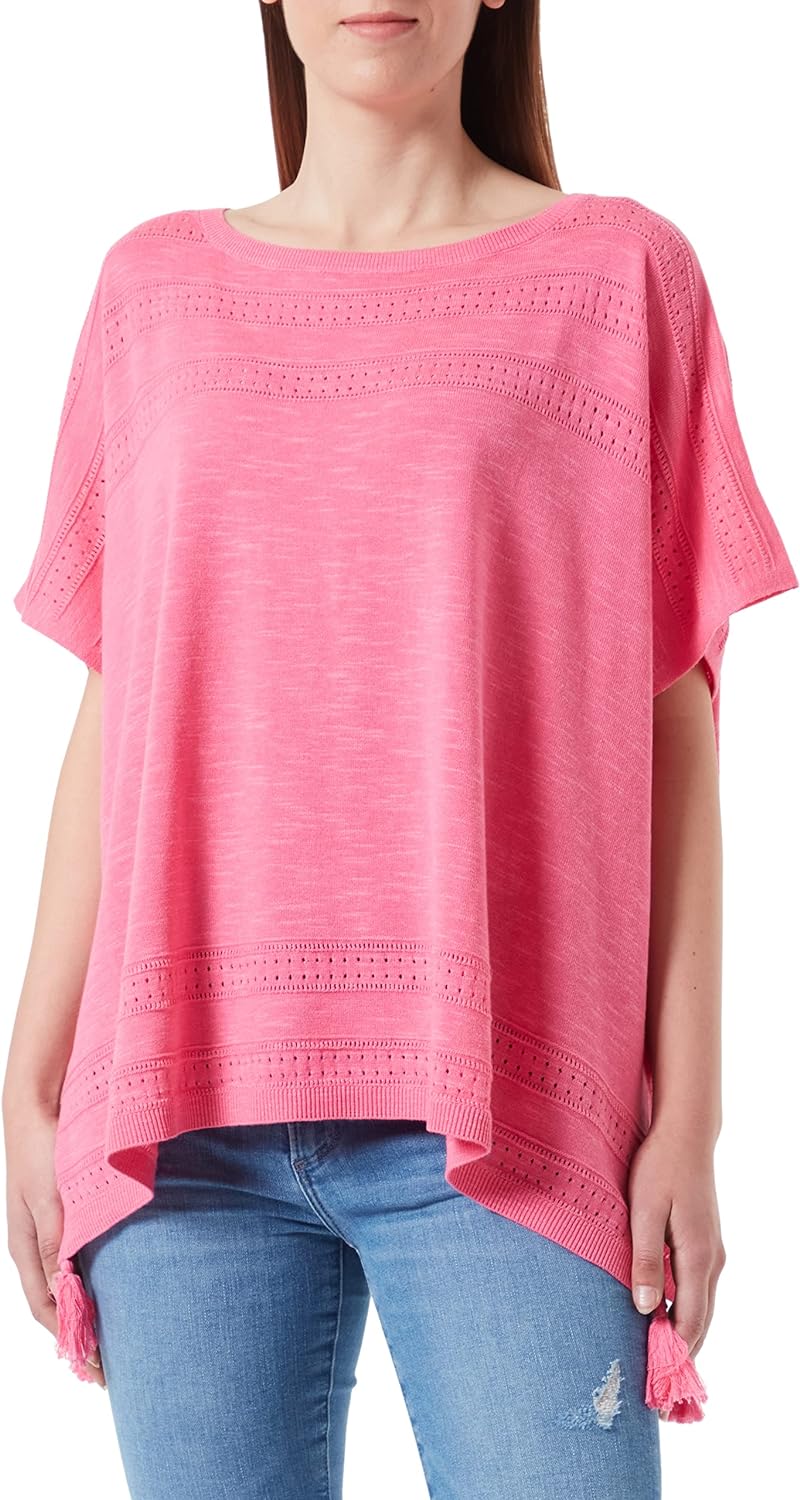 s.Oliver Damen Poncho Einheitsgrösse Pink 4426, Einheitsgrösse Pink 4426