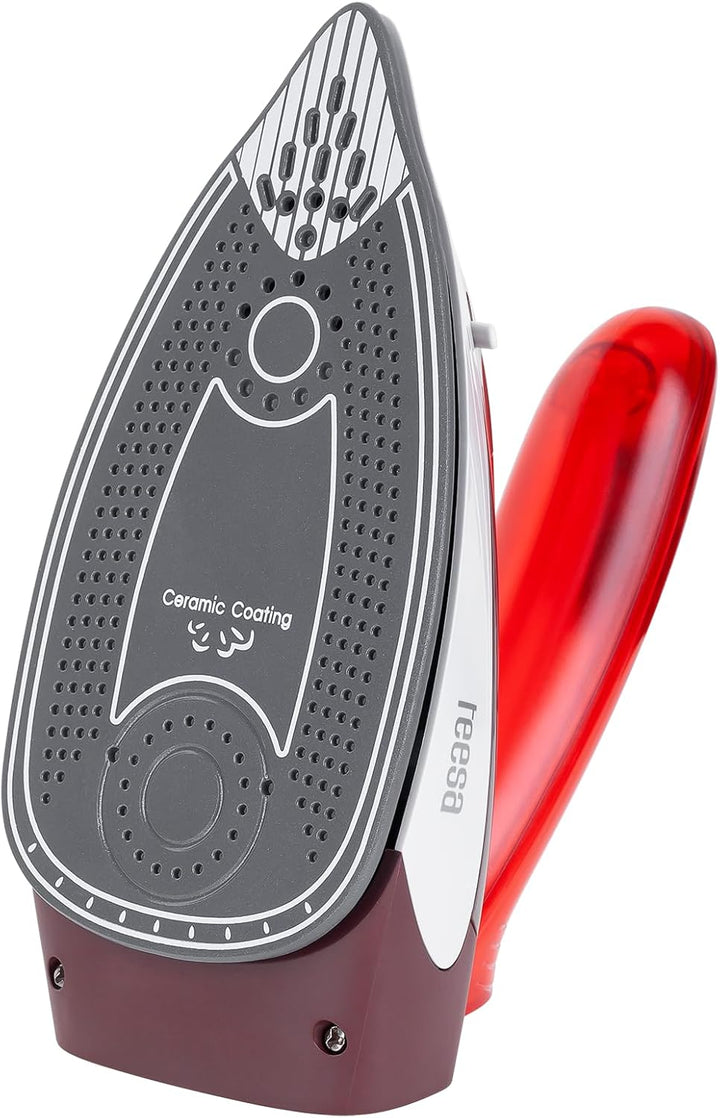 Teesa SLIDE TRAVEL 1100 Reisebügeleisen, rot-weiss-grau