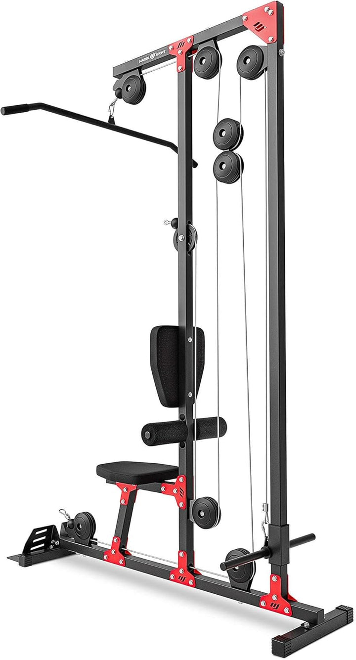 Marbo Sport - Latzug Station, Klimmzugstange Hantelbank - Kraftstation für Zuhause - MH-W106 2.0 - S