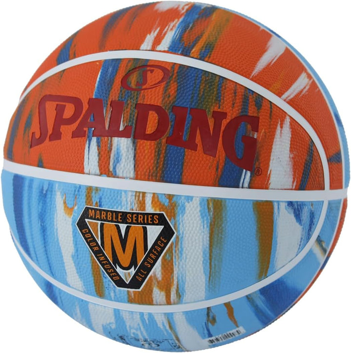 Spalding Unisex – Erwachsene Marble Sz7 Ball 5 Orange/Blau, 5 Orange/Blau