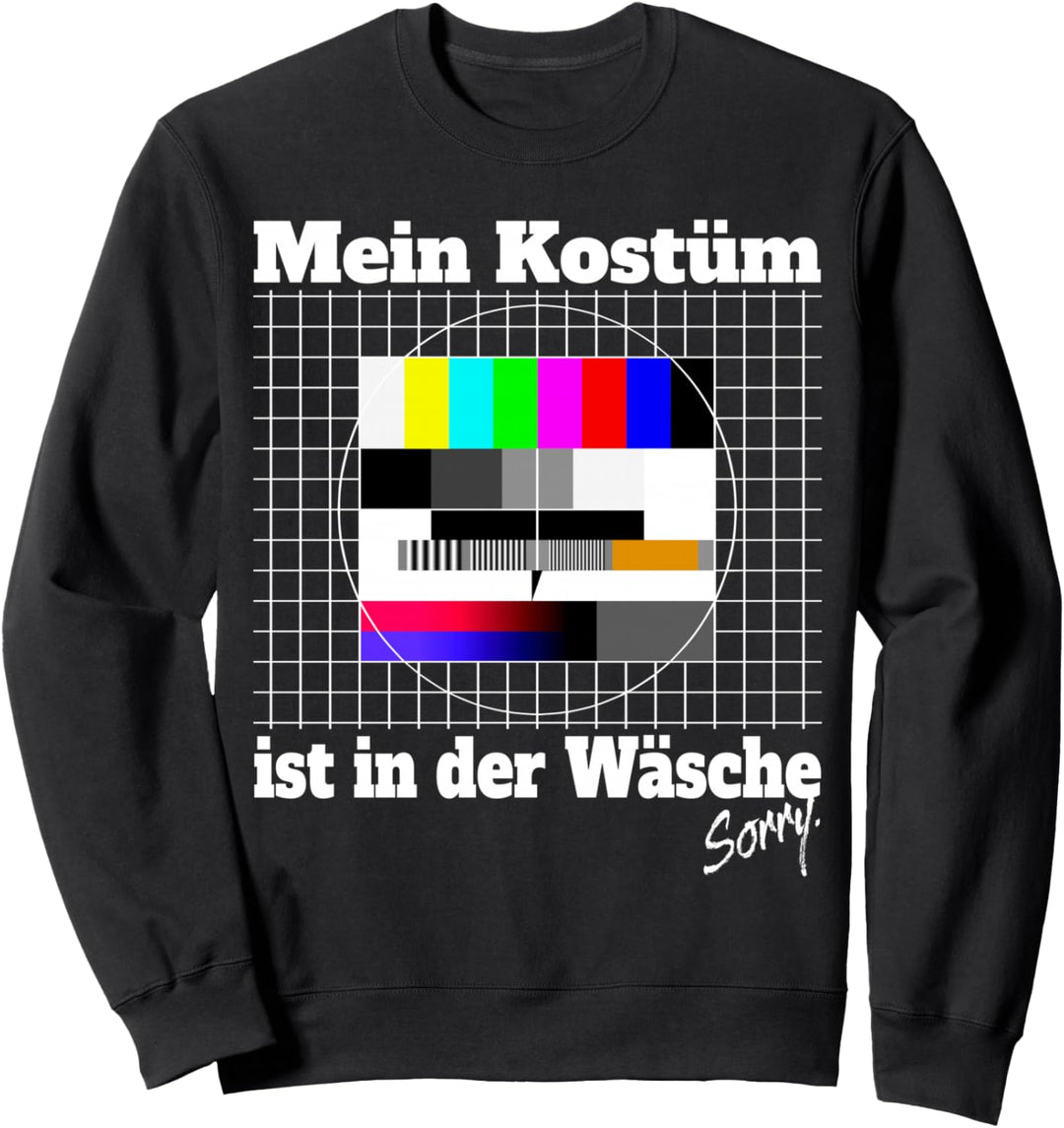 Mein Kostüm Ist In Der Wäsche Testbild Retro 80s Outfit 80er Sweatshirt