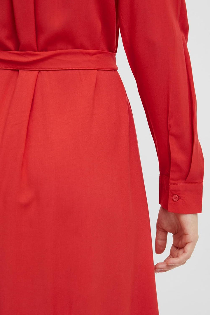 ICHI Damen Ihmain Dr Kleid 38 171664/Poppy Red, 38 171664/Poppy Red