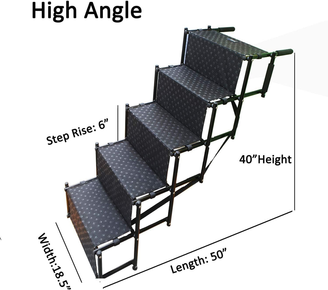 Verbesserte Hundetreppe, Metallrahmen, faltbar, bis 68 kg grosse Hundetreppe, leicht, tragbar, Haust