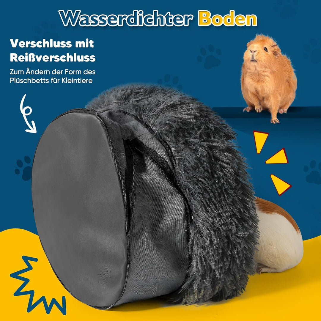 Plüsch Meerschweinchen Bett, Meerschweinchen Kuschelhöhle, herausnehmbares Kissen, super gemütlich,