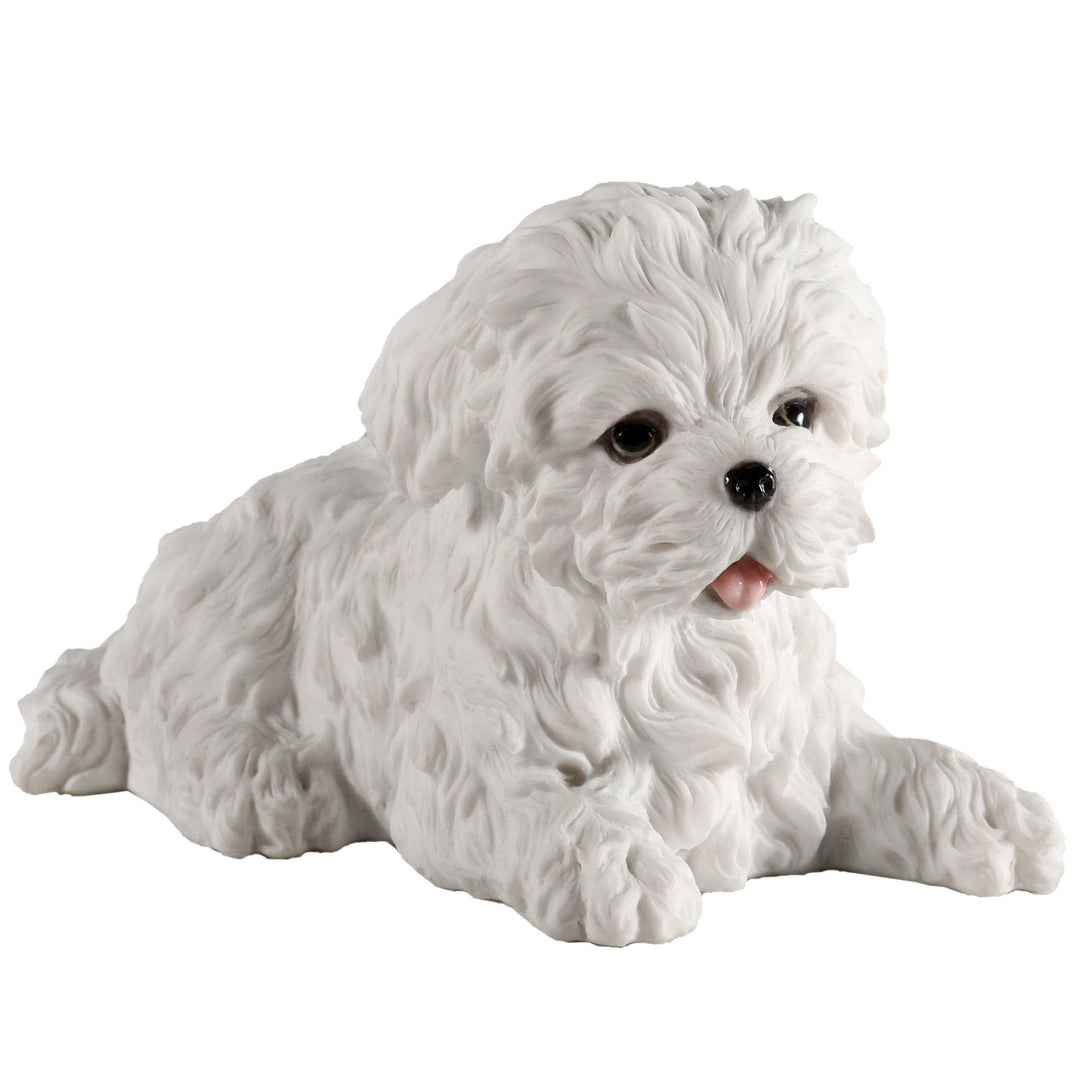 Veronese Design Malteser White Terrier Welpe Hund Tierfigur WU75404AA
