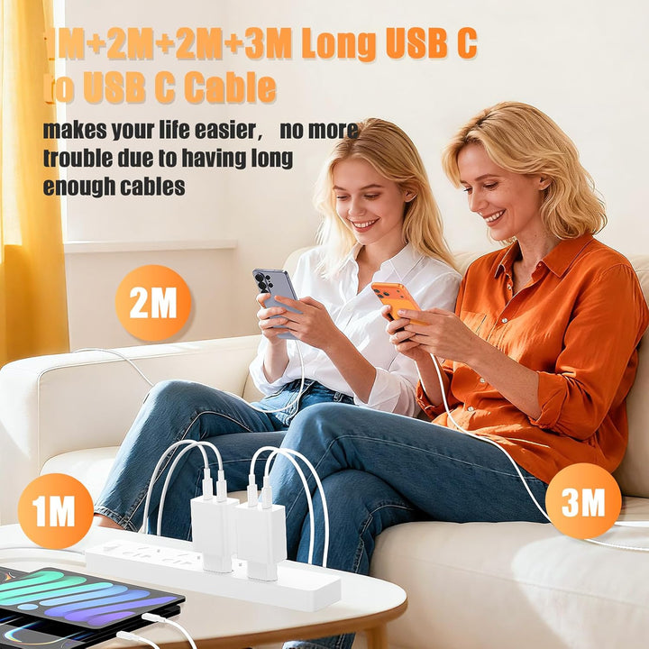 45W Dual Port USB C Ladegerät für iPhone 17E/17 Pro Max/Air,USB C Schnellladegerät Adapter Netzteil