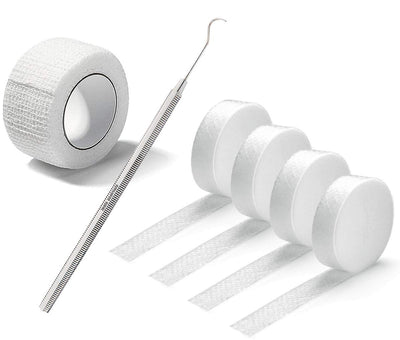 Kosmetex Wattehaken und 4x Tamponade für den Nagelfalz und 1x flexible Zehenbinde, Set 2 5 Stück (1e