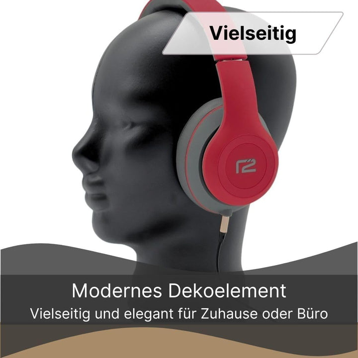 Glaskopf Ständer für Kopfhörer, Headset & VR-Brille – Dekorativer Kopf aus Glas – Design Kopfhörerha