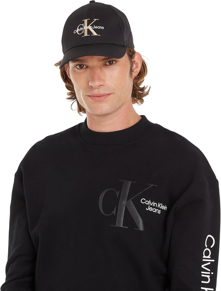 Calvin Klein Herren Cap Monogram Basecap Einheitsgrösse Fashion Black, Einheitsgröße Fashi