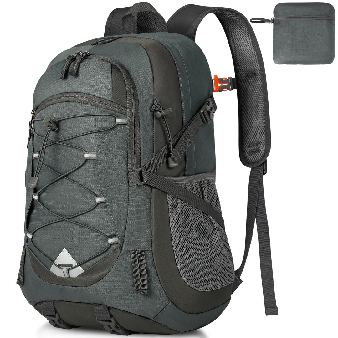 IGOLUMON Wanderrucksack Herren Damen 40L Wasserdichter Rucksack Leicht Faltbarer Reiserucksack Trekk