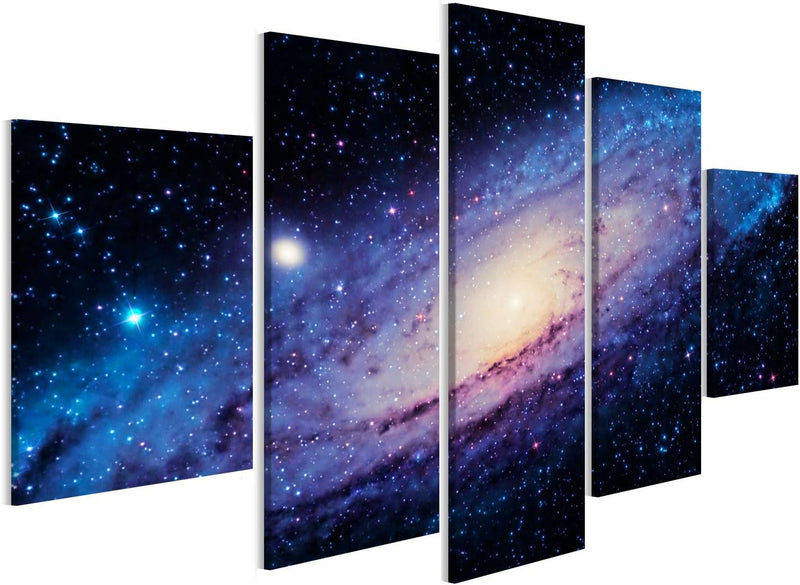 Bild Bilder auf Leinwand die grosse Andromeda-Galaxie Wandbild, Poster, Leinwandbild MXC 170x80cm -