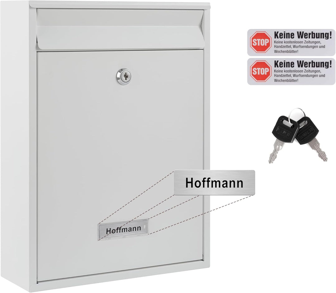 Zedelmaier Mehrfamilienhaus personalisiert 3er Briefkastensysteme Briefkastenanlage Briefkästen Wand