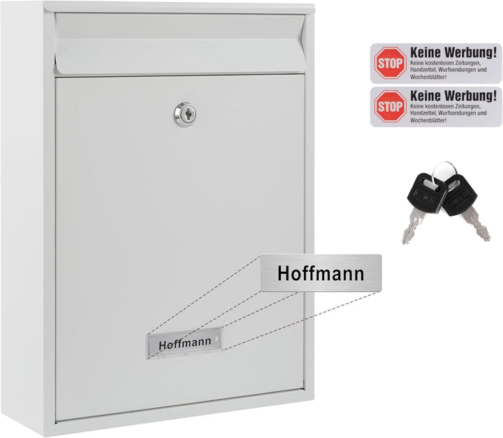 Zedelmaier Mehrfamilienhaus personalisiert 3er Briefkastensysteme Briefkastenanlage Briefkästen Wand