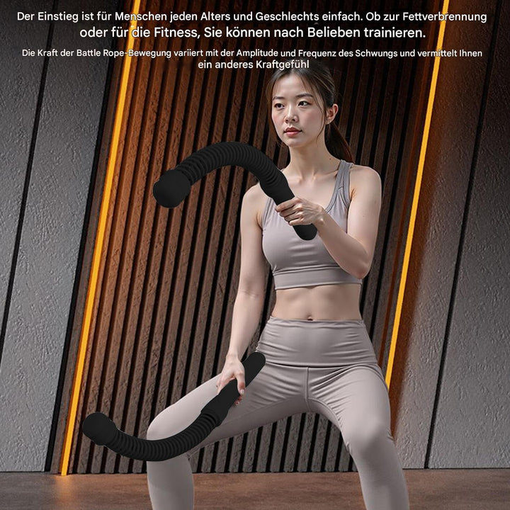 Generisch Fitnessseile | 2 Kurze Battle Ropes | Knötchenfreies Rutschfestes Tragbares Fitnessband Fü