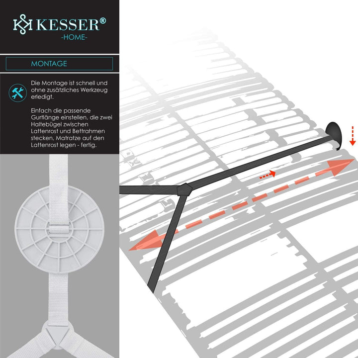 KESSER® Bettgitter 150 cm Bettschutzgitter Kinderbettgitter für Kinder Babybettgitter Klappbar, Trag