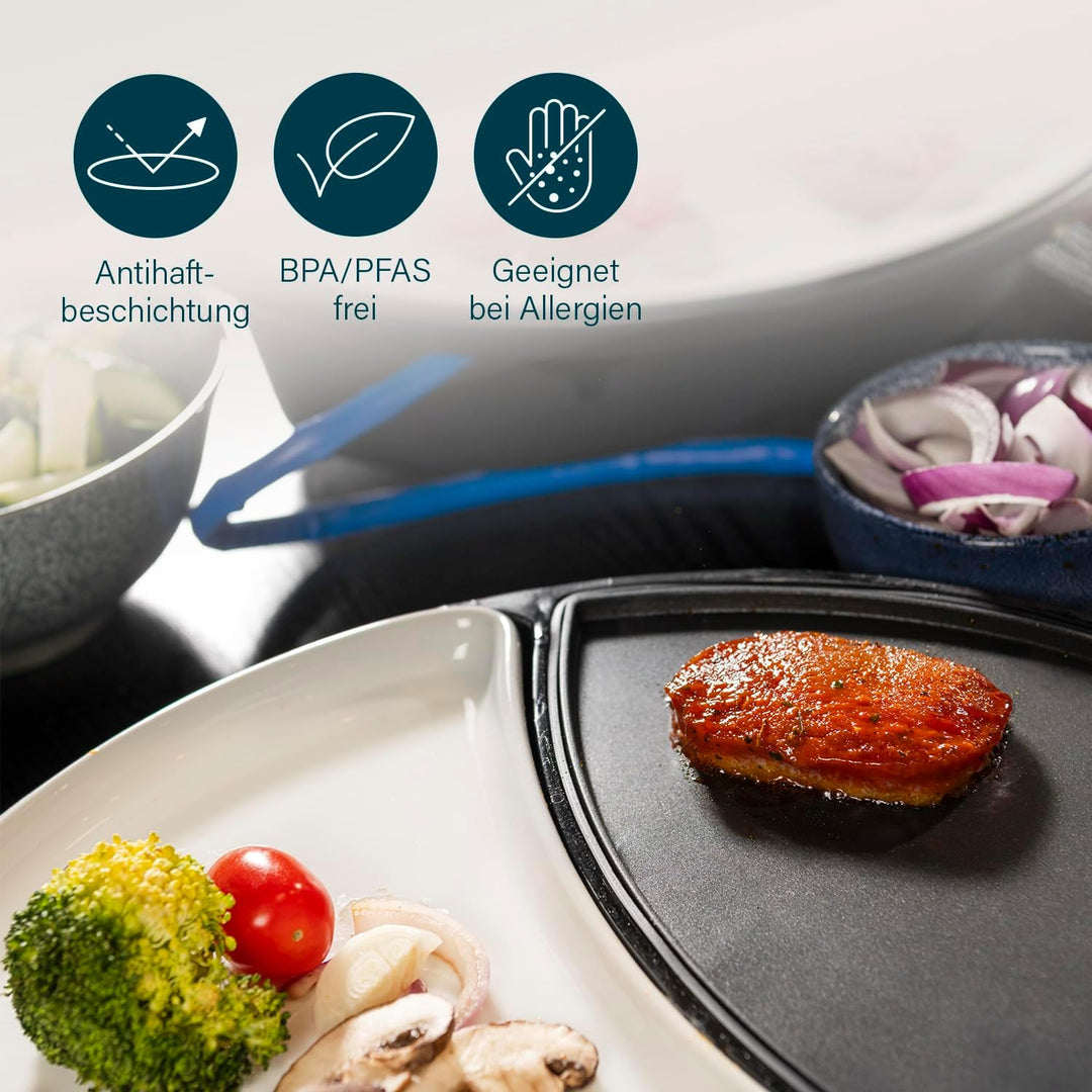 Princess Dinner4All Tischgrill für bis zu 4 Personen – abnehmbare Porzellanplatten; 103080 Für 4 Per