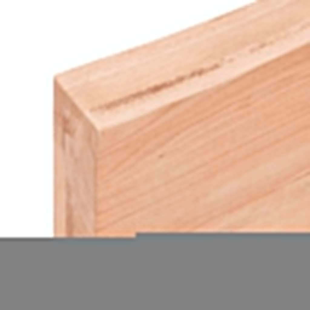 vidaXL Tischplatte Hellbraun 100x60x6 cm Massivholz Eiche Behandelt Hellbraun 100 x 60 x 6 cm, Hellb