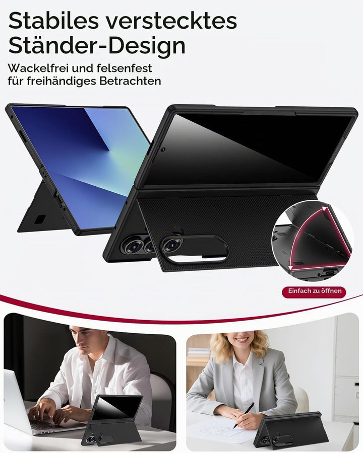Miimall Handyhülle Kompatibel Samsung Galaxy Z Fold 7 mit Hülle mit Displayschutz Privatsphäre, Ultr