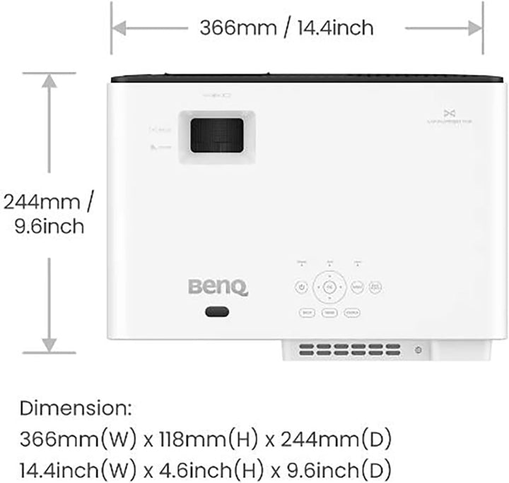 BenQ X500i True 4K UHD HDR 4LED 2.200 Lumen Gaming-Beamer mit Short Throw | 4 ms Reaktionszeit | Aut