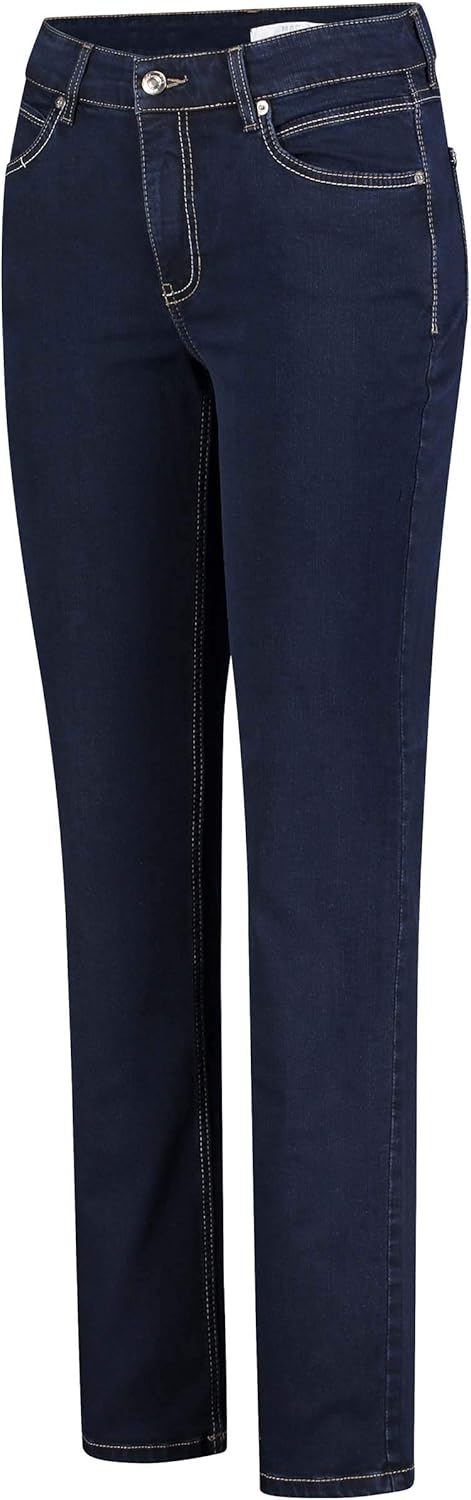 MAC Jeans Damen Jeans Hose Melanie Stretchdenim Grey 34W / 28L Dark Rinsewash (D801), 34W / 28L Dark