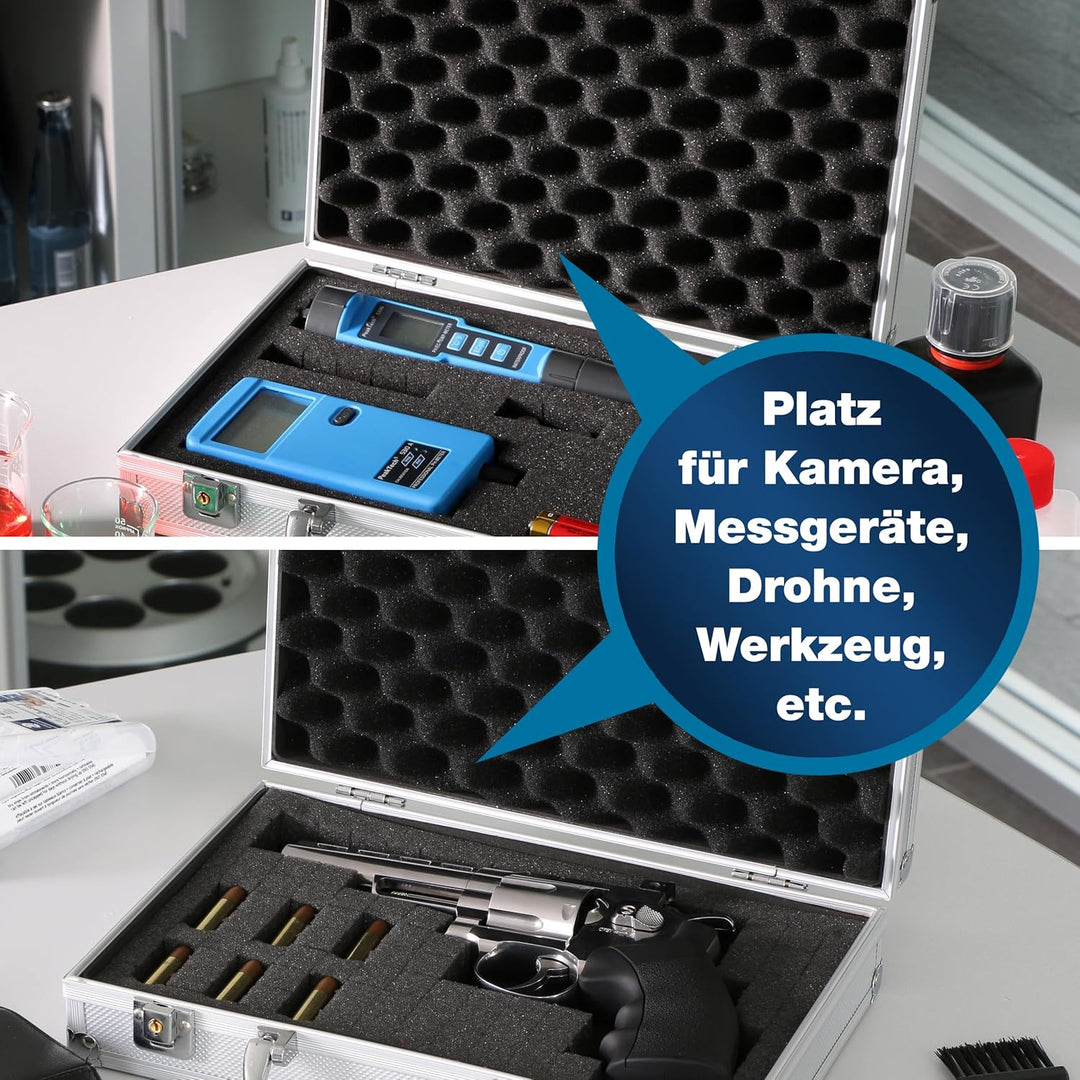 PeakTech 7255 – Universal Koffer für Messgeräte, Robuster Tragekoffer, Werkzeug Aufbewahrung, Würfel