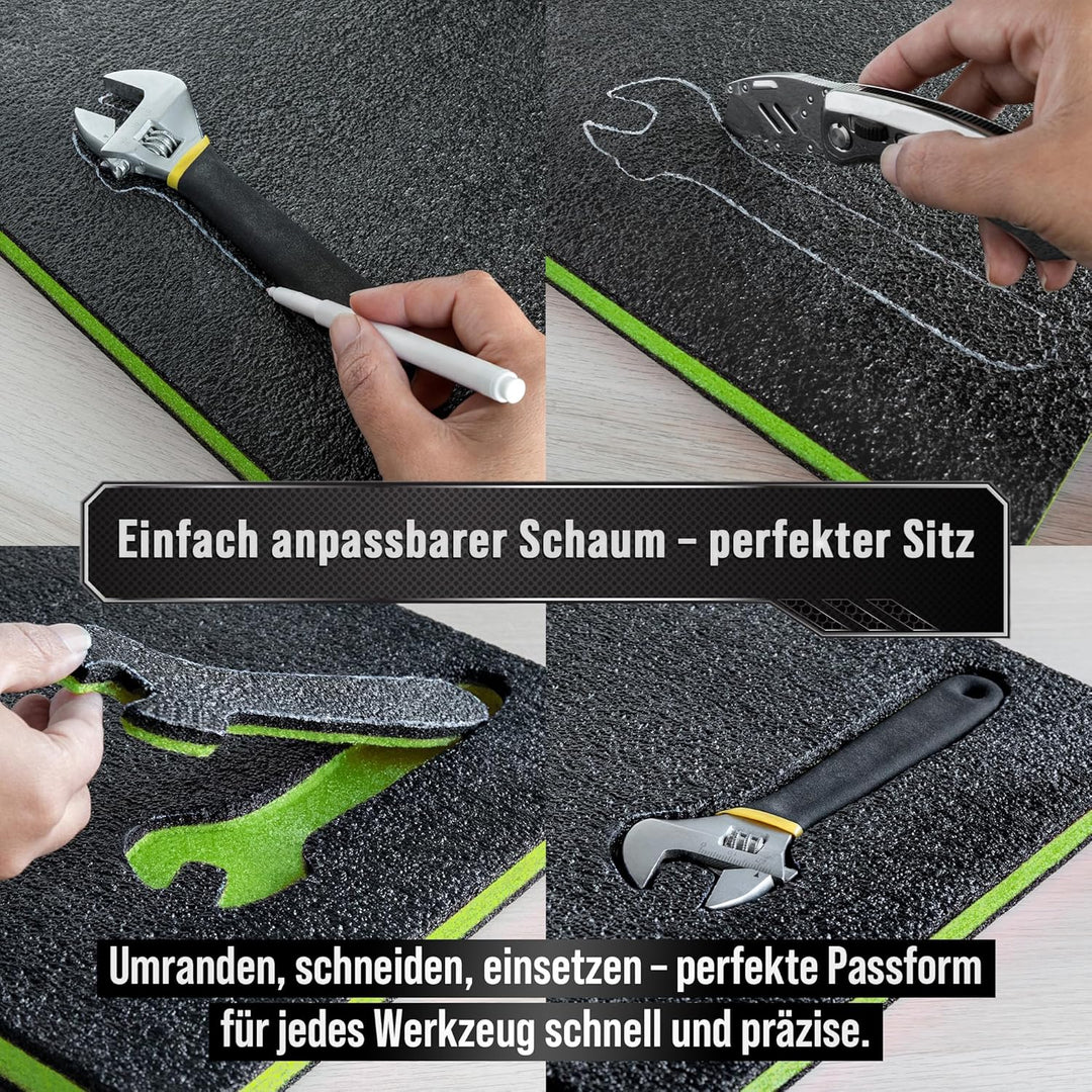 Precision Defined Werkzeugkisten-Schaumstoff - Einsätze für Koffer, Werkzeug-Schaumstoff, Polyethyle