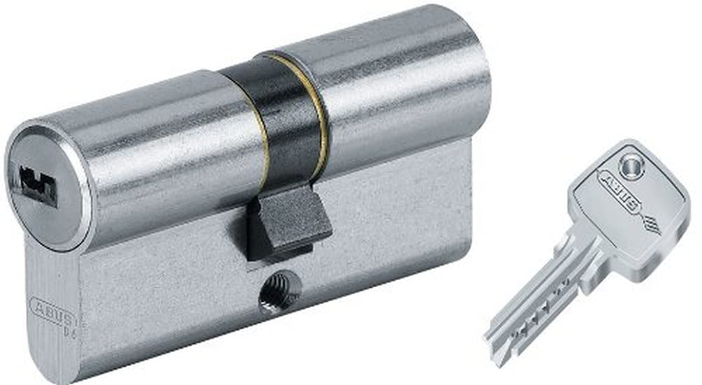 ABUS Türzylinder D6N - Schliesszylinder für Wohnungstüren, vernickelt, 30x70 mm - 33939 30x70 mm Ver