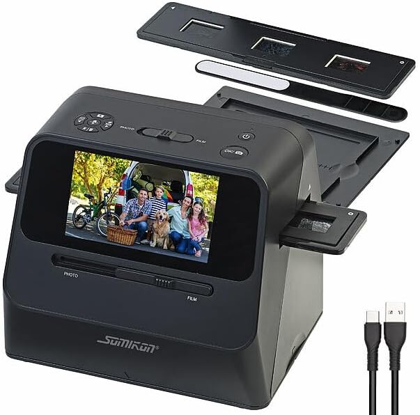 Somikon Fotoscanner: 3in1-Foto-, Dia- & Negativscanner mit 22 MP und HDMI-Ausgang, Akku (Scanner, Fo