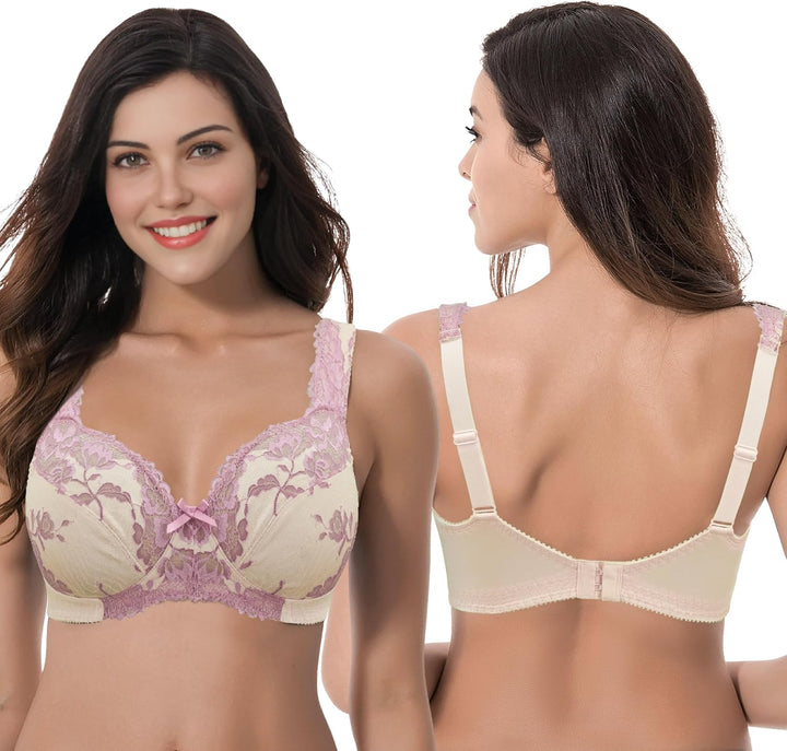 Curve Muse Damen Übergrösse Minimizer Ungefüttert Kabellos Spitze Vollständige Abdeckung BHS 110E Ti