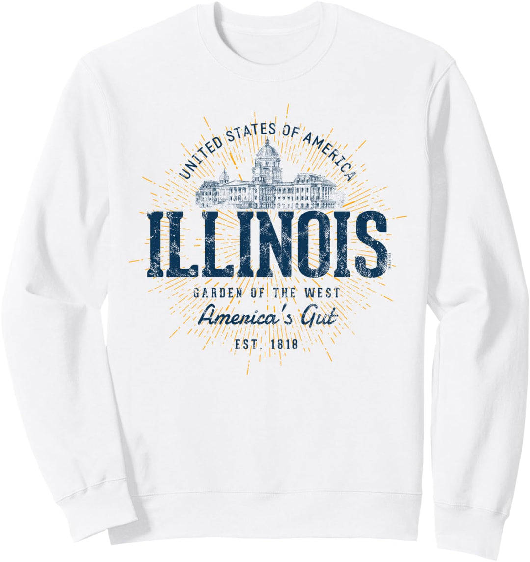 Vereinigte Staaten Retro Stil Vintage Illinois Sweatshirt