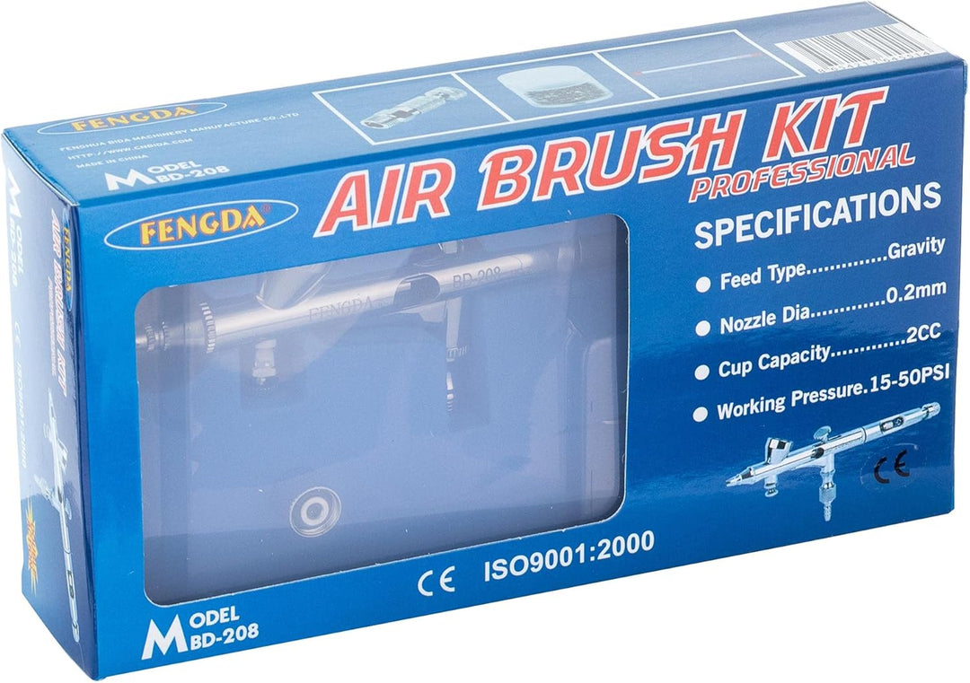 Professionelle Airbrush für Kompressor mit 0,3 mm Düse FENGDA Düse 0,3 mm Bd-208, Düse 0,3 mm Bd-208
