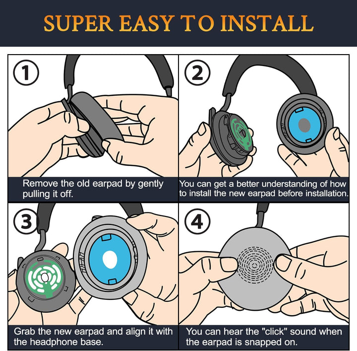 SOULWIT Kühlgel Ersatzpolster Ersatz Ohrpolster für Jabra Evolve2 75 PC Wireless Headset (passen Nic