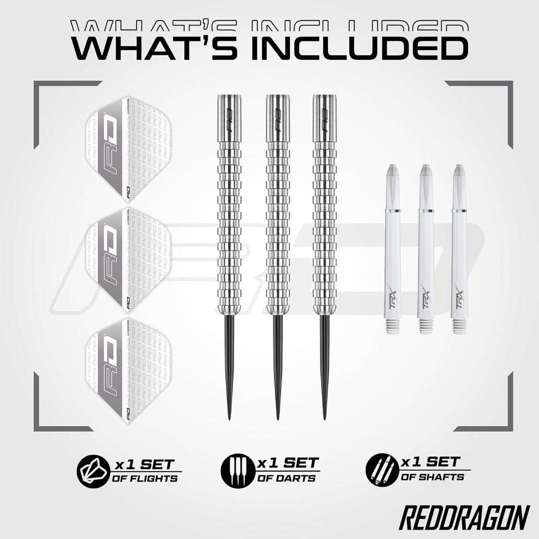 RED DRAGON Javelin Series Profi Dartpfeile Steeldarts Set mit Flights und Schäfte 20.0 Gramm, 20.0 G