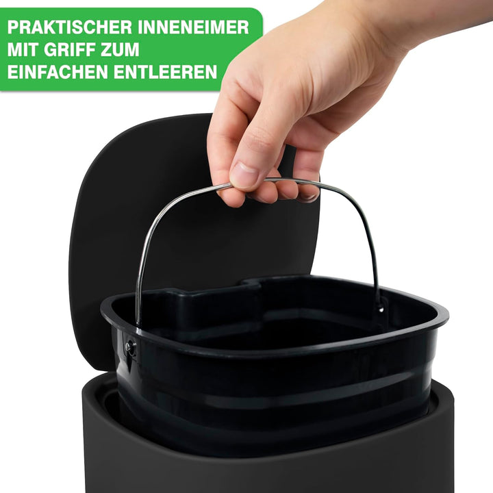 YourCasa Mülleimer Bad [5L] - 30% weniger Plastik - Badeimer - Kosmetikeimer Badezimmer Klein - Badm