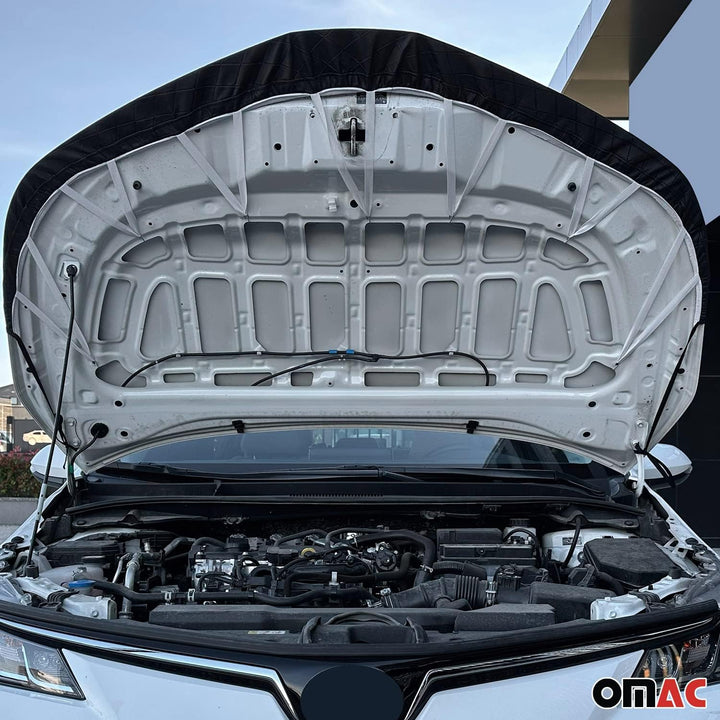 OMAC Haubenbra Steinschlagschutz Bonnet Bra kompatibel mit Renault Trafic 2014-2020 Schwarz Halb Sch