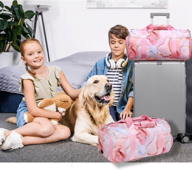 Reisetasche Mädchen Kinder Sporttasche Trainingstasch Schwimmtasche Kinder Weekend Bag Tanztasche Gy