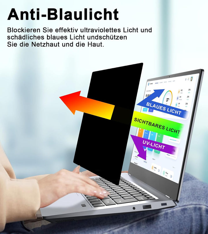 STARY 360° Blickschutzfolie Laptop 13,3 Zoll 16:9,Sichtschutzfolie 4-Wege 360° 13.3 inch (16:9), 360