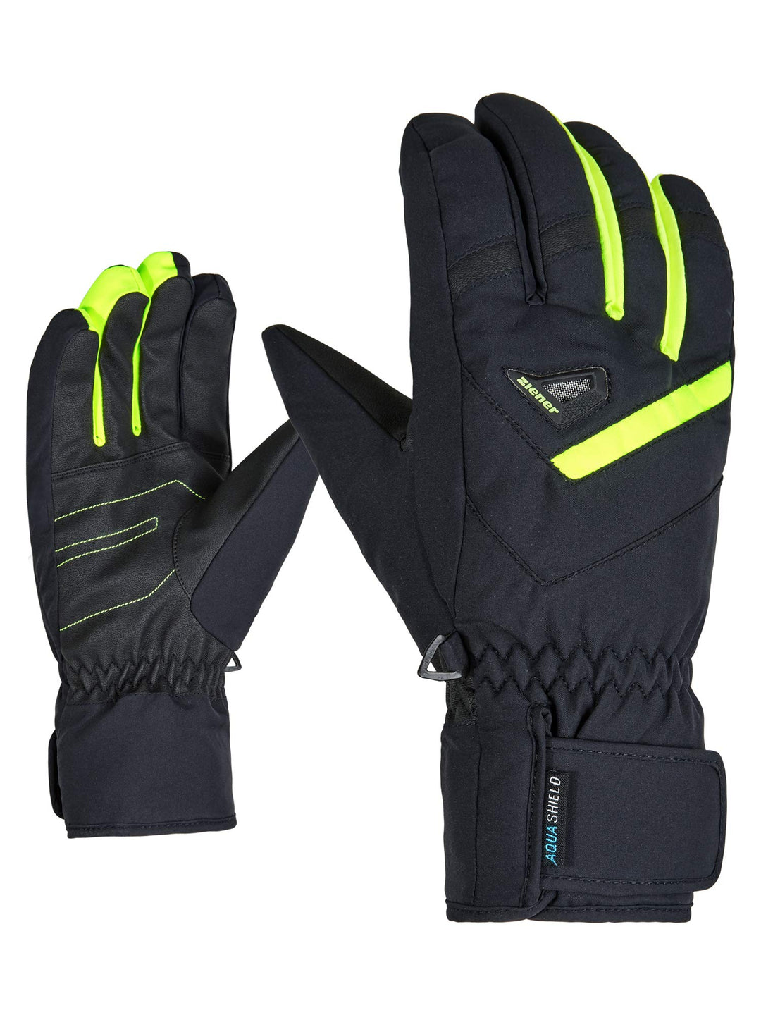 Ziener Gloves Herren Gary Skihandschuhe 11 black.poison yellow, 11 black.poison yellow