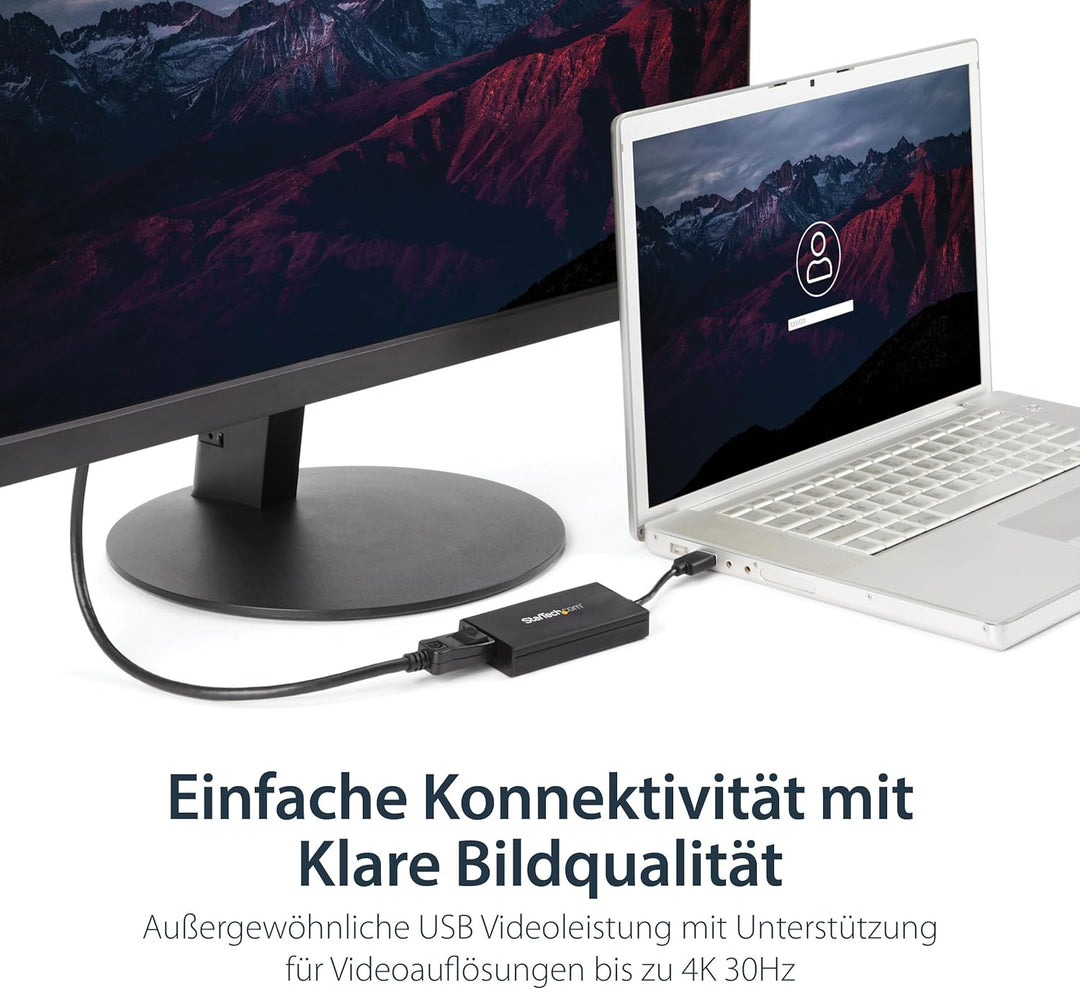StarTech.com USB 3.0 auf DisplayPort Adapter - 4K 30Hz Ultra HD - DisplayLink zertifiziert - USB Typ
