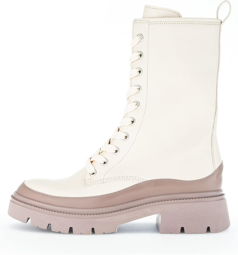 Gabor Damen Biker Boots, Frauen Stiefeletten,Wechselfussbett 35 EU Beige Panna Dark Nude 22, 35 EU B