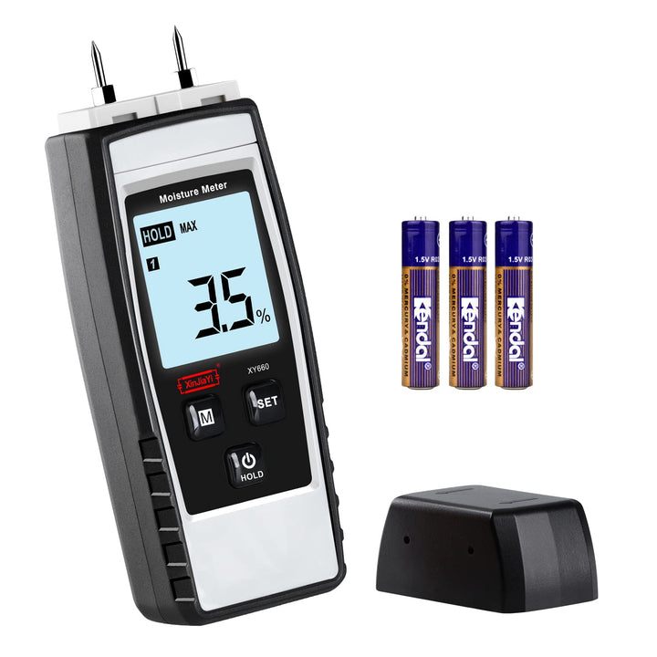 XinJiaYi Digitaler holzfeuchtemessgerät, 8-in-1 Feuchtigkeitsmessgerät Wand, Holzfeuchtemesser für B