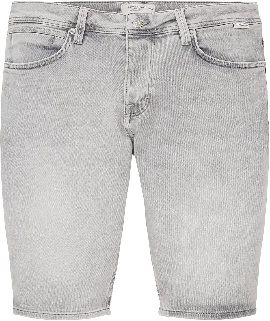 TOM TAILOR Herren Jeans Bermuda Shorts mit Stretch 32 10217 - Used Bleached Grey Denim, 32 10217 - U