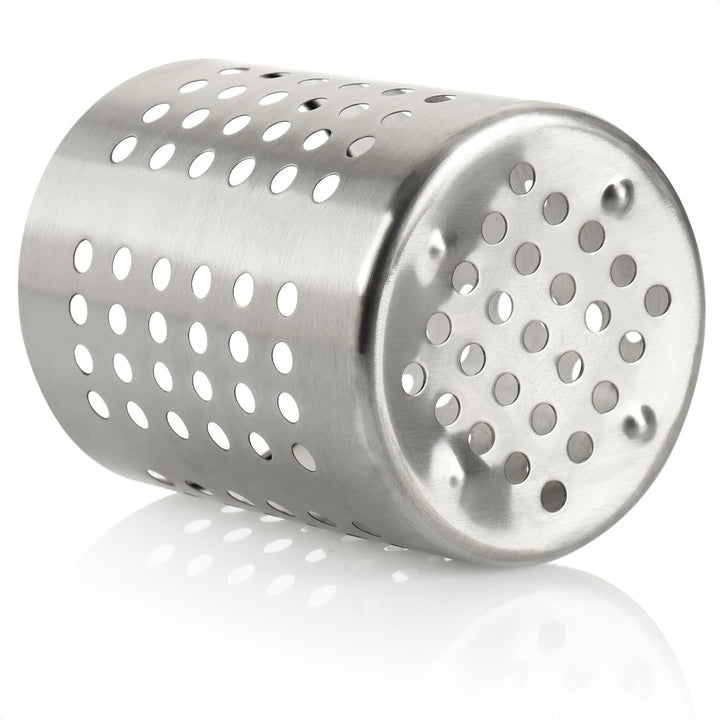 com-four® 2x Besteckabtropfkorb - Küchenutensilienhalter aus Edelstahl - Besteckkorb, Kochlöffelstän