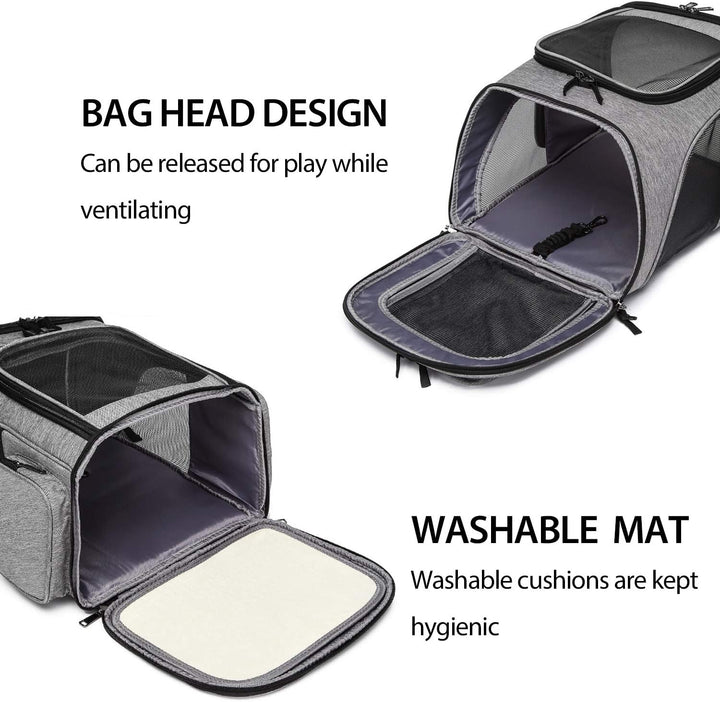PETCUTE Hundetragetasche Katzenrucksack Haustier Rucksack Atmungsaktiv Wanderrucksack für Kleine Hun